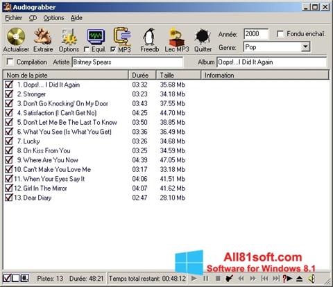 스크린 샷 Audiograbber Windows 8.1
