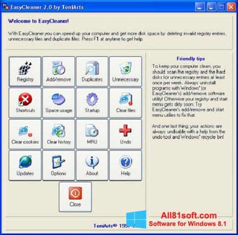 스크린 샷 EasyCleaner Windows 8.1