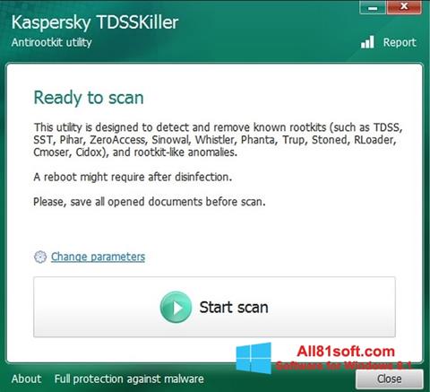 스크린 샷 Kaspersky TDSSKiller Windows 8.1