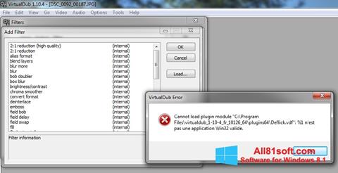 스크린 샷 VirtualDub Windows 8.1
