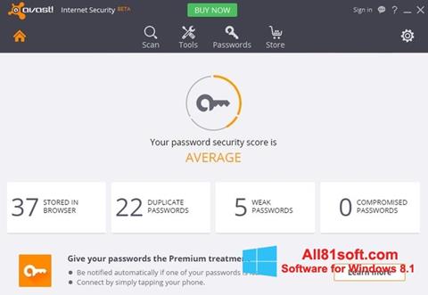 스크린 샷 Avast Internet Security Windows 8.1