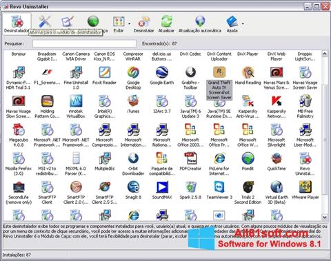 스크린 샷 Revo Uninstaller Windows 8.1