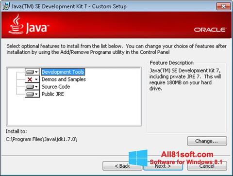 스크린 샷 Java Development Kit Windows 8.1