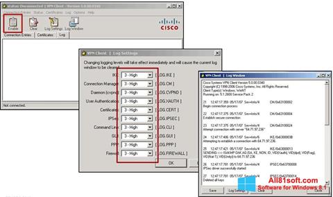 스크린 샷 Cisco VPN Client Windows 8.1