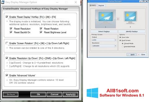 스크린 샷 Easy Display Manager Windows 8.1