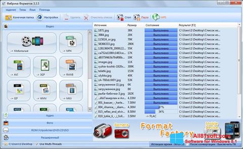 스크린 샷 Format Factory Windows 8.1