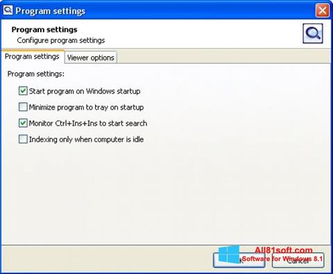 스크린 샷 SearchInform Windows 8.1