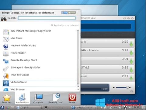 스크린 샷 VkAudioSaver Windows 8.1